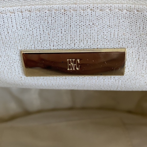 INC International Concepts Tan Melania Shell Circle Tote Purse NWT - Picture 8 of 11
